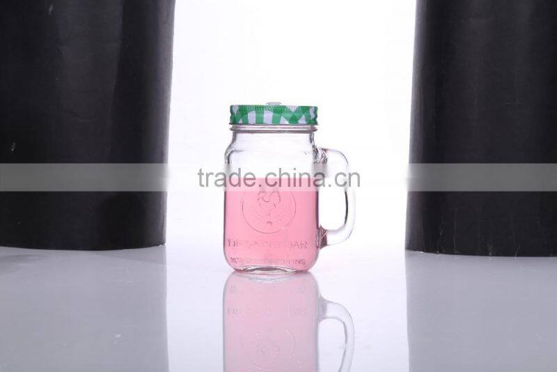 16OZ Clear Glass Mason Jar with Tin Lid Wholesale