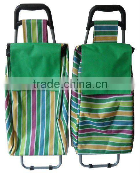 Green Eco-Friend Shopping Trolley Easy Climb Stairs With 2 Wheels