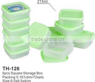 3 pcs Square Plastic Container,wholesale clear container