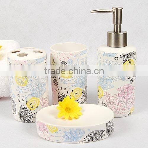 ceramic porcelain bathroom accessories set,ceramic bathroom set,ceramic bathroom accessory,ceramic bath set
