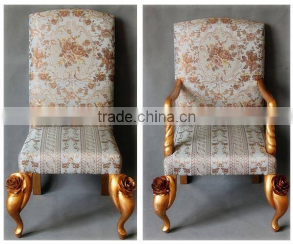 MD-2206-01 Antique hand-carved flower single chair
