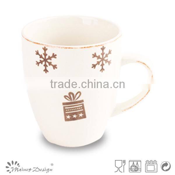 Snowflake Red Ceramic Christmas Mug