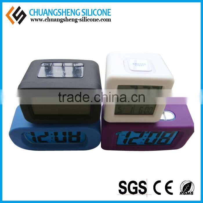 Candy color lovely shape alarm clock, square shaped clock, cube alarm clock