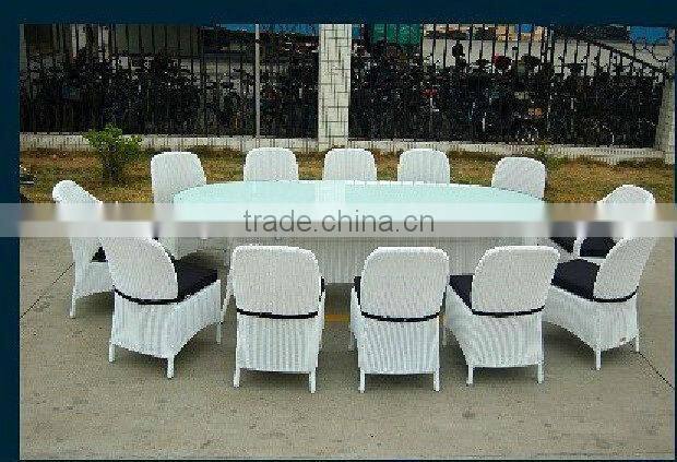 12 seaters rattan dining set/Hotel furniture/Outdoor/ Rattan/Wicker Furniture/Wicker patio set (BF10-R115)