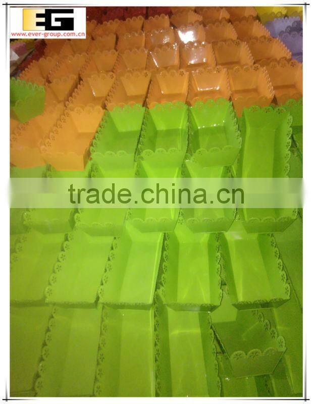 Galvanived zinc sqaure flower pots planter pots