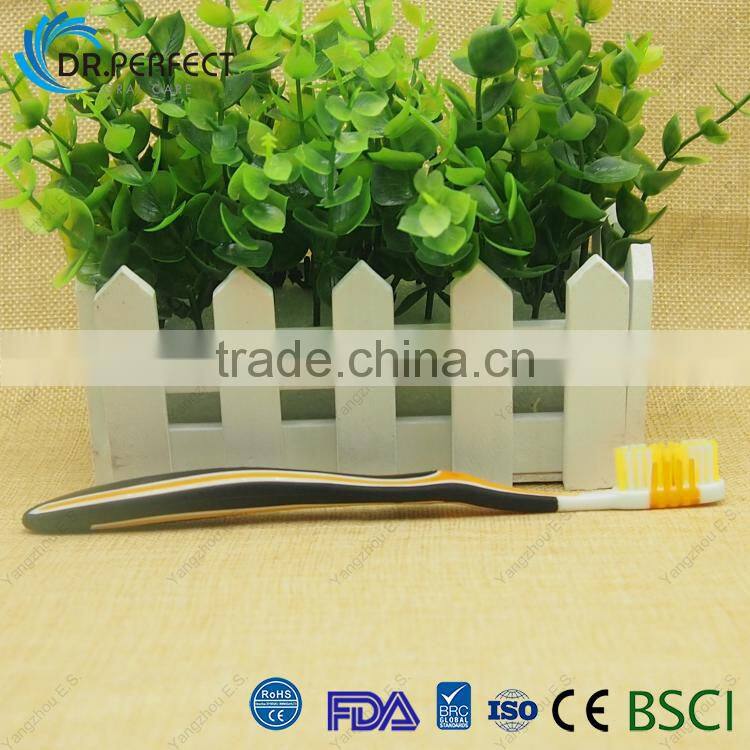 dental care rubber bristle rubber handle with cleaner adult toothbrush