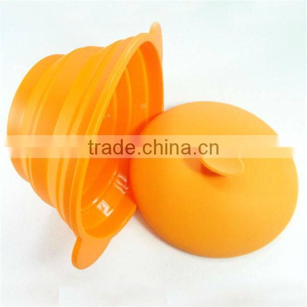 LFGB FDA grade Multifuncational microwave oven steamer,silicone food dinner box