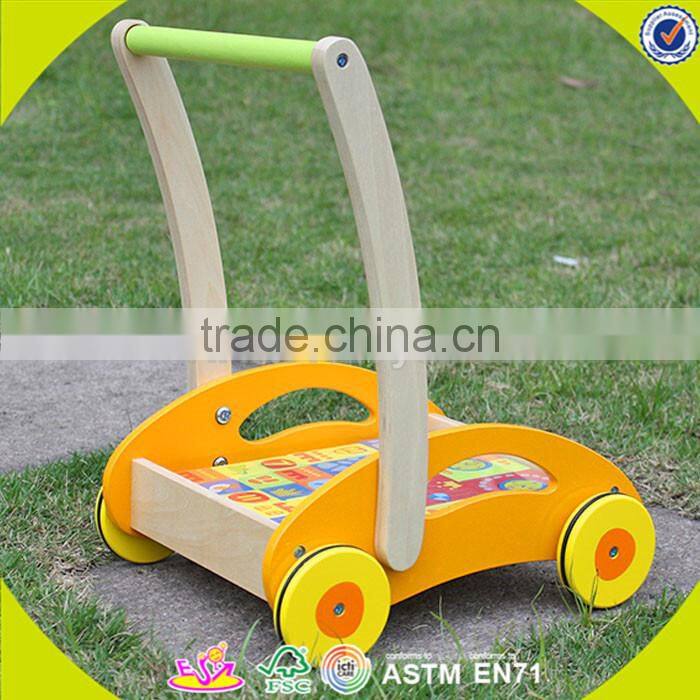 wholesale educational wooden baby walking toys high quality wooden baby walking toys with building blocks W16E017-S