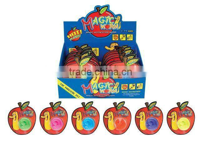 Magic twisty worm/plush magic worm/magic fuzzy worm