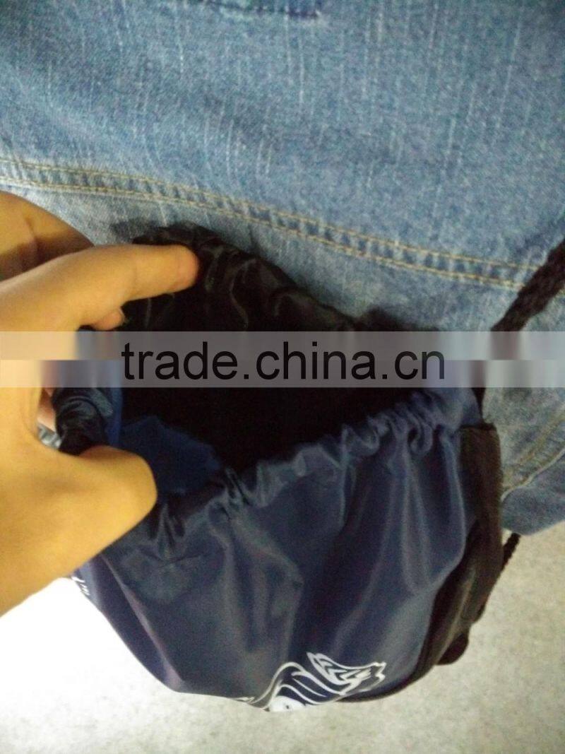 Custom Logo Printed Cinch Sports Back Pack / Promotional Drawstring Bag