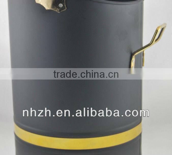 home fireside 17inch matte black metal coal scuttle