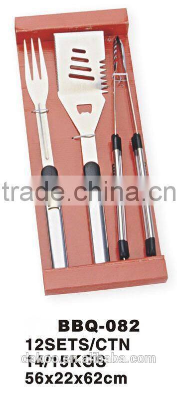 High-grade BBQ Set With Spatula, Tong And Fork