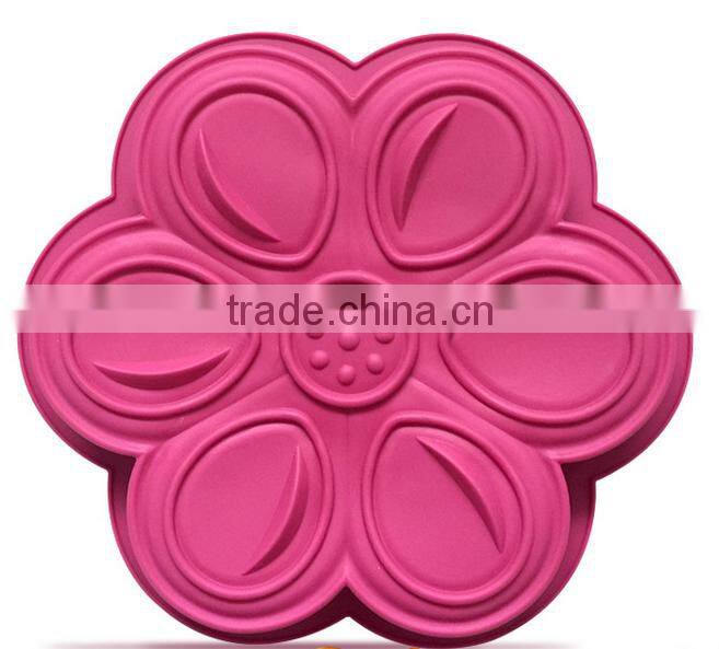11197 fashion flower shape silicon cake mould