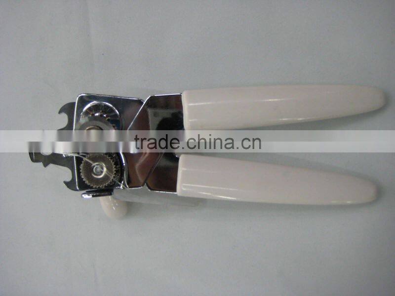 Manual colorful stainless steel can opener w/skidproof plastic handle