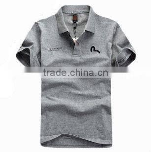 OEM cotton knitted men polo shirt, white simple men polo shirt , with emboridery