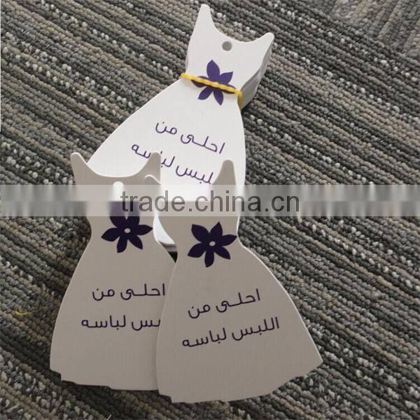 2017 custom high quality garments hang tags