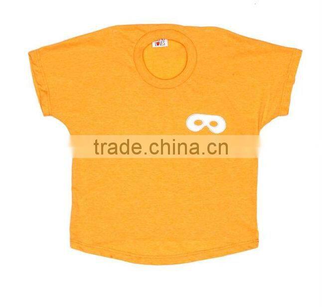 Chinese factory high class unisex boys girls blouse plain cotton t-shirt short sleeves kids top