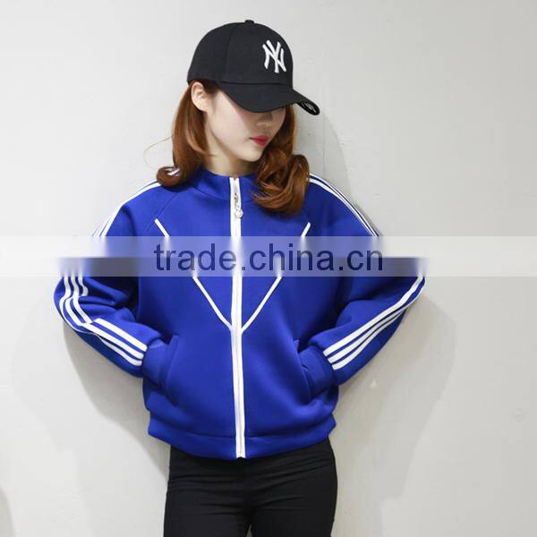 100%cotton raglan sleeves baseball cloth jacket women