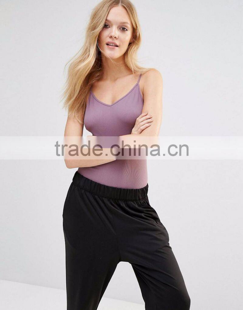 Hot Summer Sexy Women Cut Out Back Halter Bodysuit Plain Style Silm Fit Playsuit Custom Design One Piece Jumpsuit