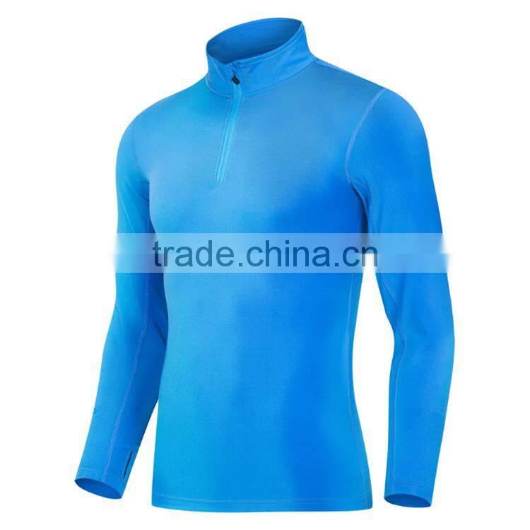 Latest Design Men Sports Jersey Bodybuilding Half Zip Shirt
