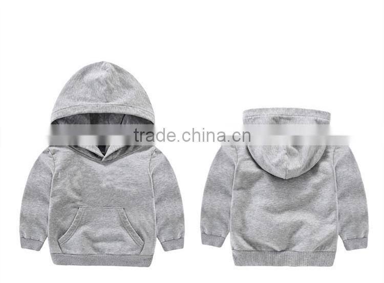 Wholesale OEM Fancy Custom Design Baby Cotton Long Sleeve Pullover Children Plain Hoodies For Kids
