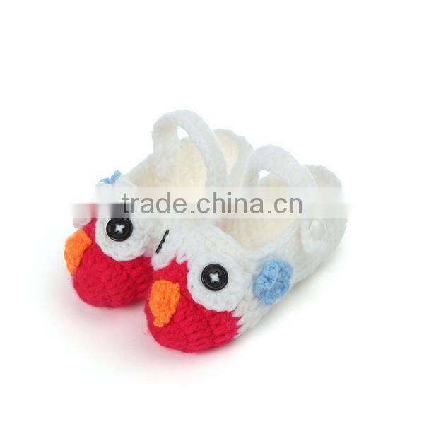 Cartoon Owl Style Shoes Design for Baby Crochet