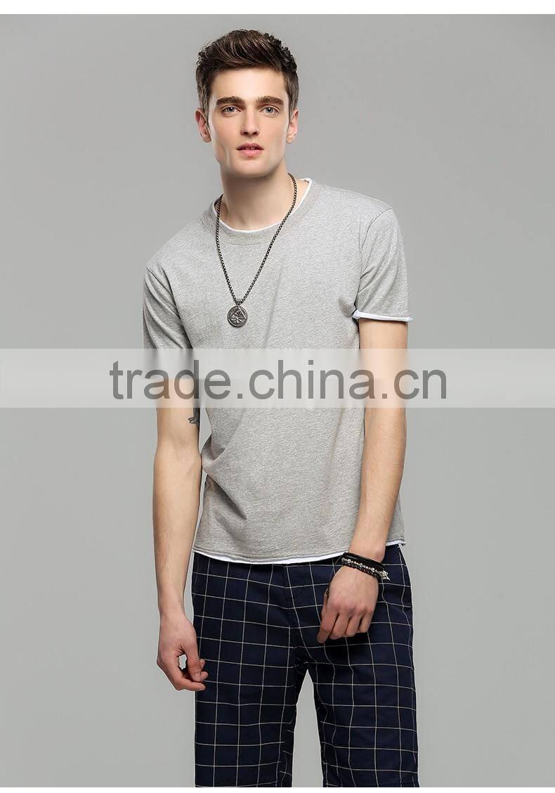 Customized your brand Design Blank Black Longline Hip Hop Tee Shirts