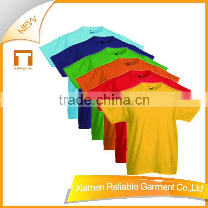 2016 hot sale kids plain t shirts with good quality