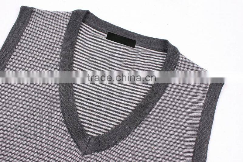Dark-grey Fashion Sweater Vest For Men Cheap