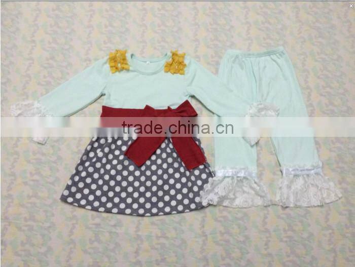 wholesale 2015 new arrive baby girl persnickety spring clothing set girl boutique caprie outfits girl persnickety cotton outfits