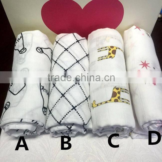 Hot sale 100% cotton baby swaddle blankets