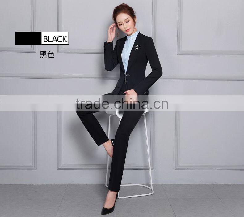 Black Grey Color Office Uniform Designs and Pictures Elegant Lady Office Uniform for Women