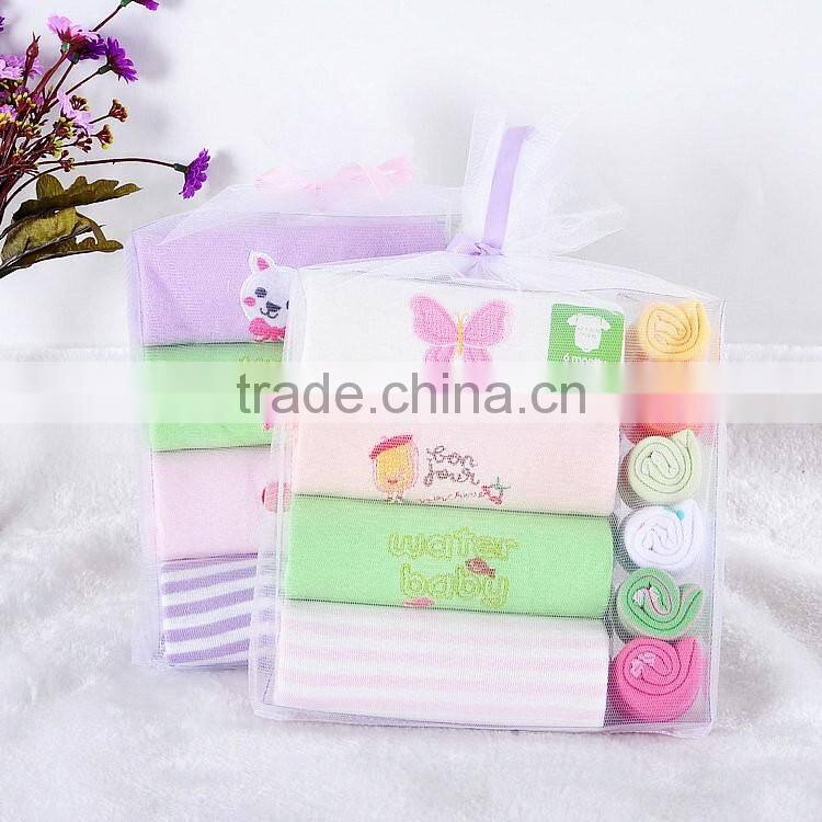 plain baby rompers/baby short sleeve rompers/rompers with kerchief