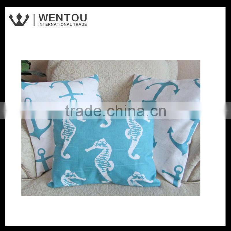 Wholesale Anchors Coastal Turquoise Pillow Cushion Cover