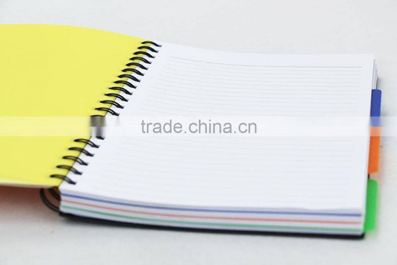 Cheap PP cover student notebook colors spiral binding planner custom