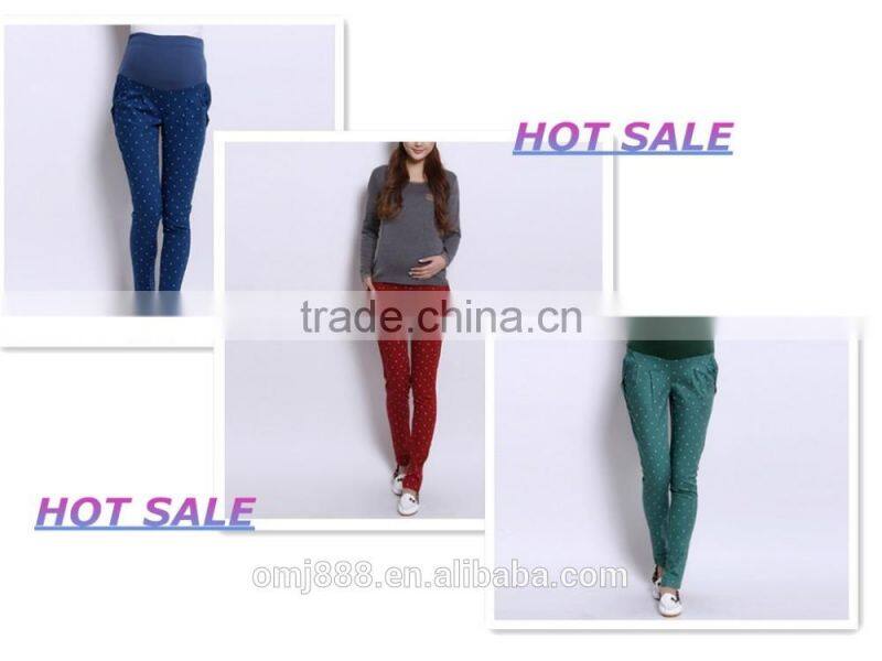 100% Cotton high elasticity casual women pregnancy trousers maternity pants