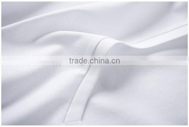 Womens V-neck silk cotton custom white t shirt top quality