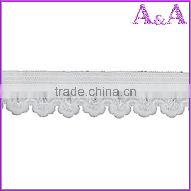 Spandex/Nylon 17mm bra picot elastic lace binding tape