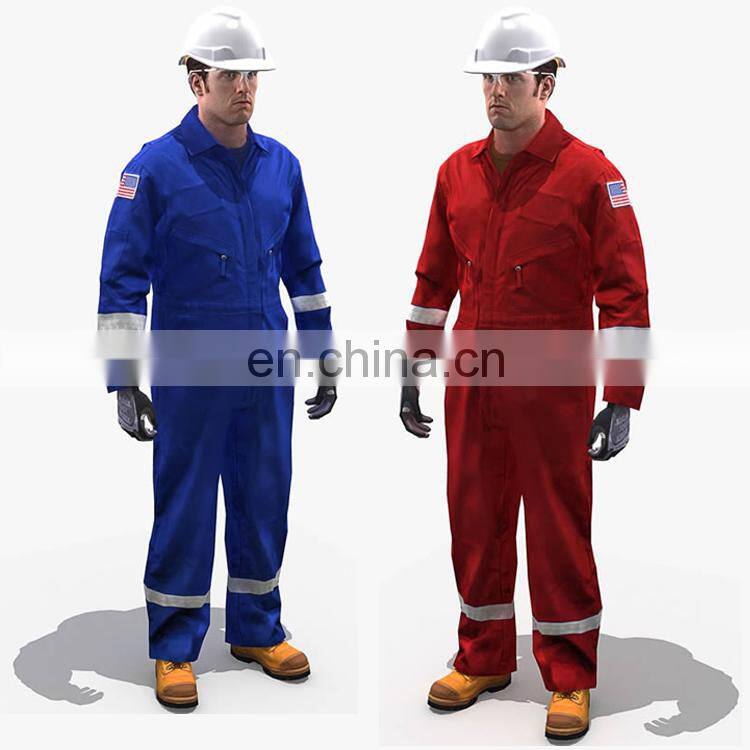 Custom 100%cotton fire retardant protection coverall for oil industry