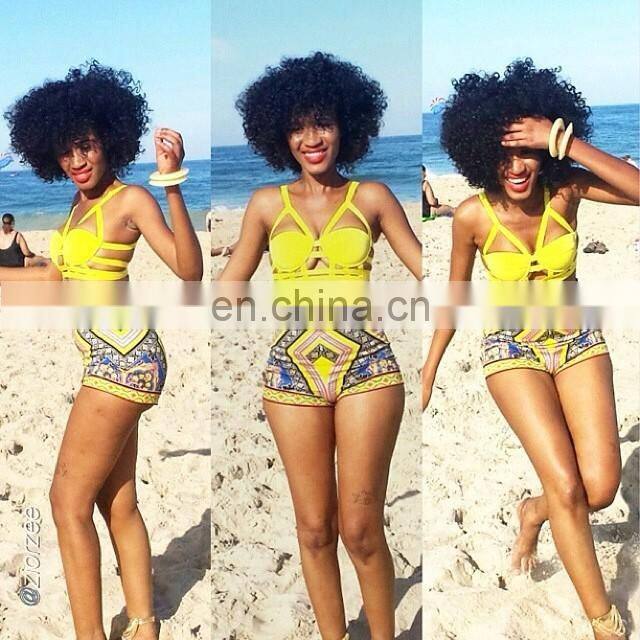 CH351 Unique African Designer Swimsuit Two Pieces African Print Bikini