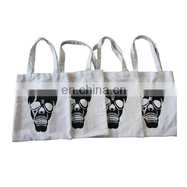 Halloween Plain White Cotton Canvas Tote Bag