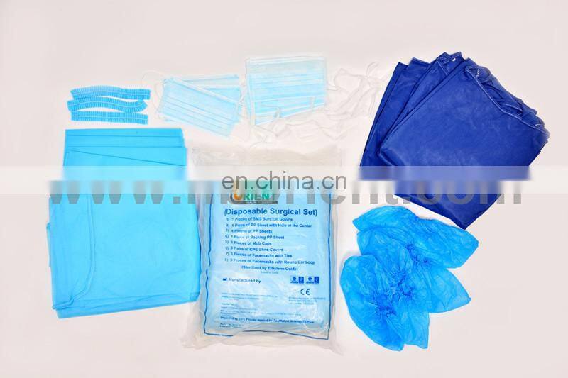 Disposable sterile surgical gown kits