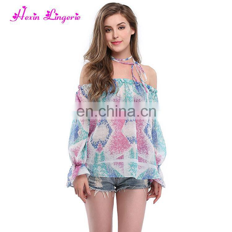 Wholesale Long Sex Off Shoulder Long Sleeve Women Beach Dress