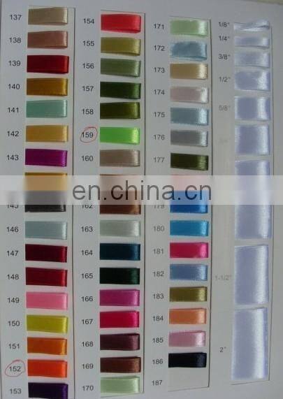 Black Polyester satin ribbon with red printed