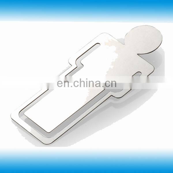 custom made apple shape etched debossed metal bookmark