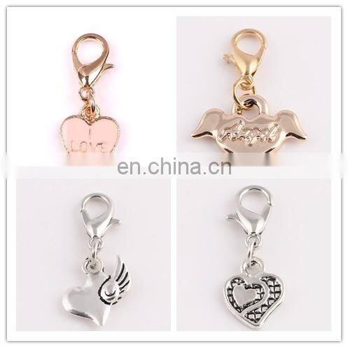 Custom metal enamel keychain with heart shape lobster clasps heart shaped metal enamel keychain for bag