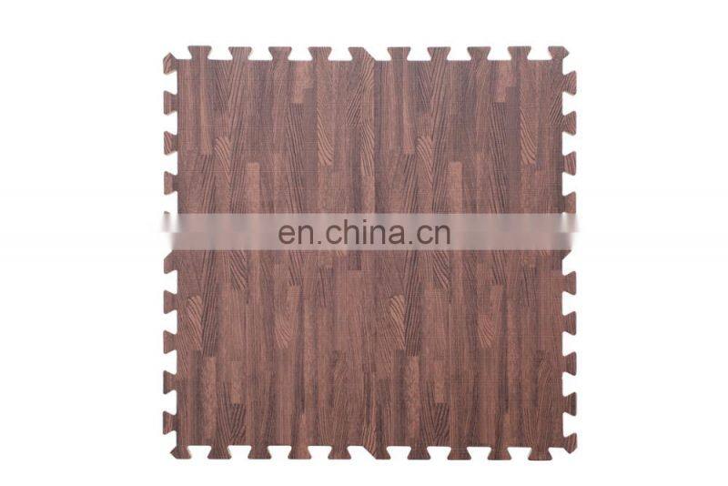 EVA Interlocking Exercise Wooden Forest Puzzle Play Foam Floor Mat