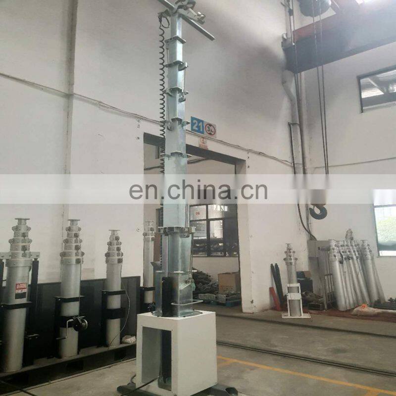 9m hydraulic carbon steel square telescopic mast heavy payload