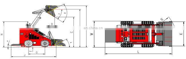HOT SALE HYSOON 23HP 200KG capacity multifuncional HY380 mini loader for sale