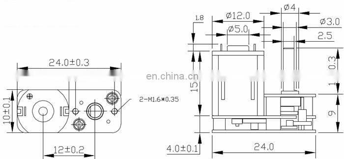 ChiHai Motor CHF-GM1024-N20VA DC Gear Motor N20 Mini Electric Gear Box with Gearwheel 3mm Shaft Diameter